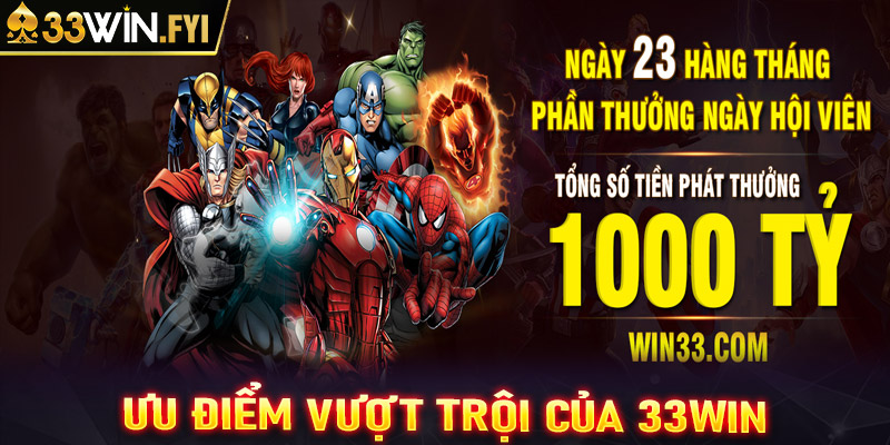 Khám phá những ưu điểm vượt trội của 33WIN